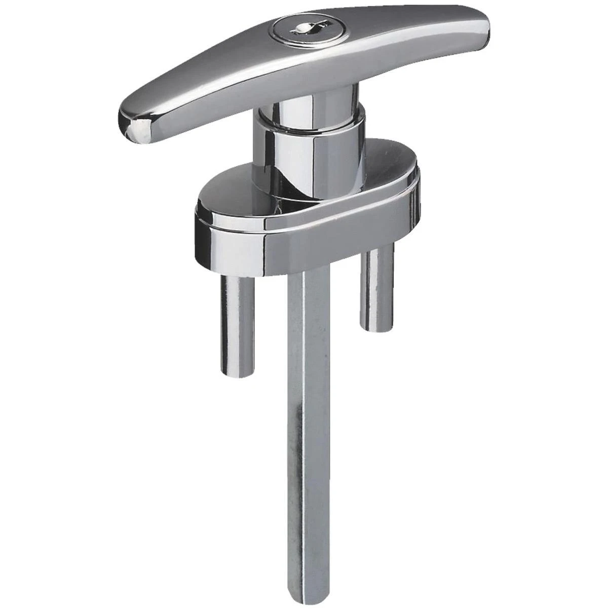 Chrome Plated Garage Door T-handle With 5/16 In. Square Shaft, 4-5/8 In. Length
