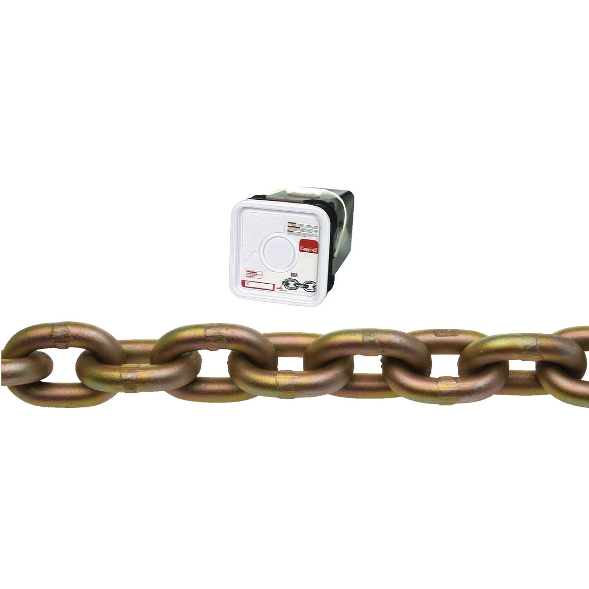 3/8 In. 45 Ft. Grade 70 Yellow Chromate Finished Carbon Steel Chain