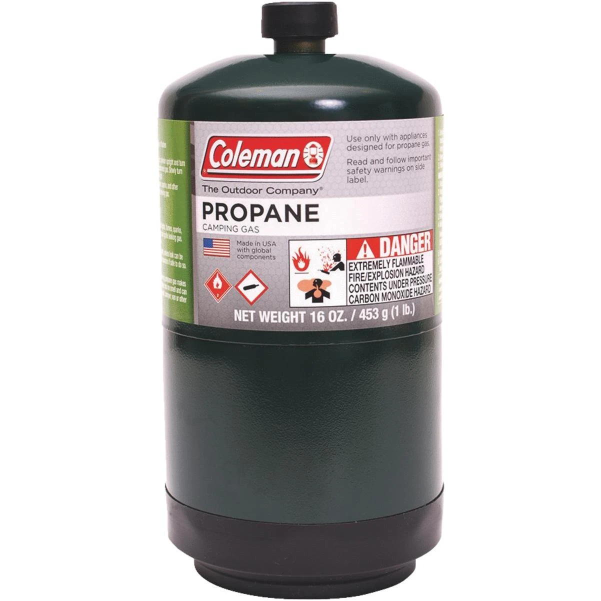 16.4 Ounce Propane Camping Cylinder - 1 Pound Portable Propane Tank
