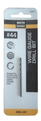 #44 2-1/8 In. Black Oxide Wire Gauge Drill Bit With 135 Split Point