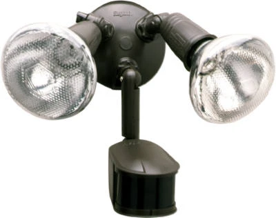 300-watt Bronze Motion-activated Outdoor Security Flood Light With Dual Technology