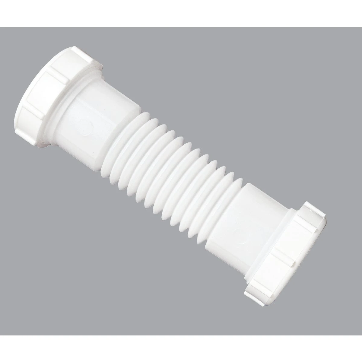 Flexible Lavatory And Kitchen Drain Coupling 1-1/4 In. Or 1-1/2 In. White Plastic