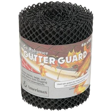 Plastic Mesh Gutter Guard, 6-inch X 20-feet, Easy Installation