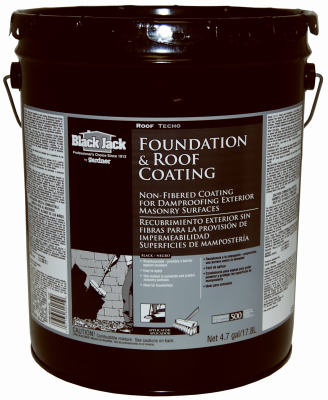 4.75 Gallon Non Fibered Roof & Foundation Coating For Asphalt And Masonry