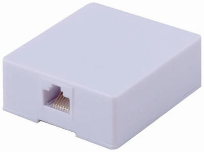 Rj45 Wall Plates For Cat5e Wiring - Surface Mount Jack - White Color