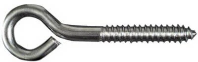 Stainless Steel Lag Screw Eye, 1/4 X 3-3/4 Inches, 120 Lb Capacity
