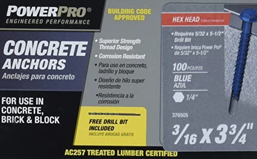HX PPBL CONSCR 3/16X3-3/4 BOX