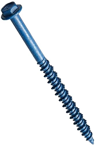 100 Pack 3/16 X 2-3/4 Inch Hex Tapcon Concrete Screws