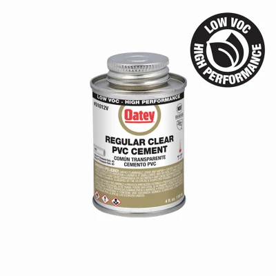 Clear Pvc Pipe Cement, 4 Oz. For Plumbing And Electrical Applications