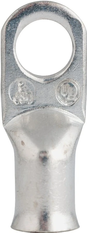 Tin-Plated Copper Lug, 3/8-In. Stud Size, 2 AWG, 2-Pk.