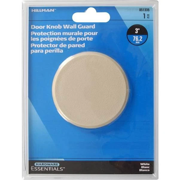 White & Gold 3" Cupboard Door Knob Wall Guard