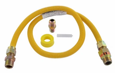 Safety+plus Advantage Gas Range Installation Kit With Stainless Steel Connector And Fittings