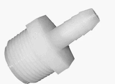 Nylon Hose Barb Pipe Fitting, 3/8 Id X 3/4 Inch Male Pipe Thread