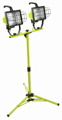 1000-watt Work Light With Telescoping Tripod Stand And 360-degree Rotating Twin Head Lamps