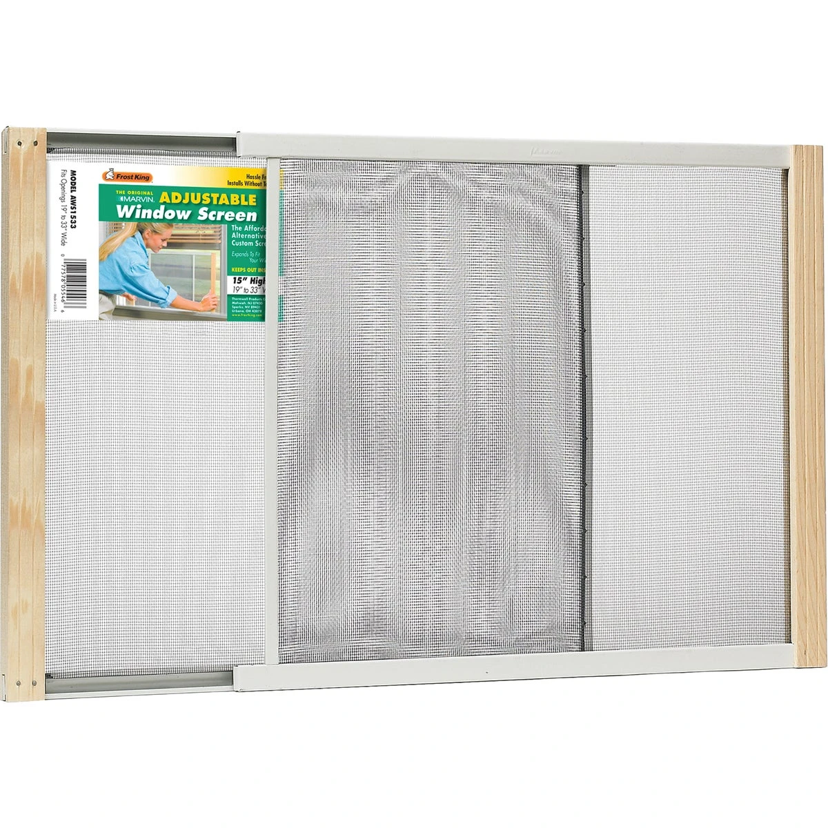 W.b. Marvin 15 In. X 19-33 In. Adjustable Window Screens By Frost King