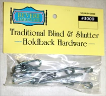 2 Pack Galvanized Traditional Shutter Holdbacks With Mounting Hardware
