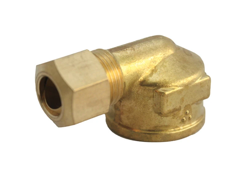 3/8 In. Compression X 1/2 In. Dia. Fpt Yellow Brass Elbow