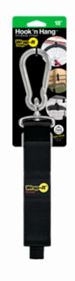 Hook and Hang Cord Storage Strap, Black, 1.5 Inches by 18 Inches