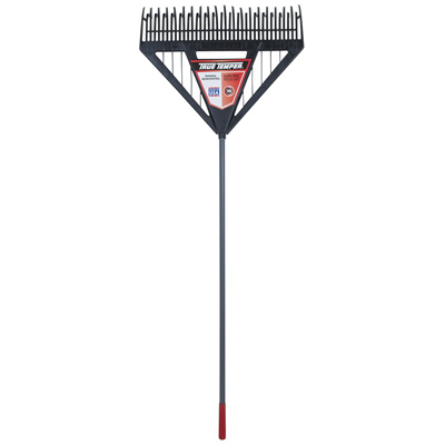 26 Inch Dual-tine Leaf Rake With Comfort Grip Handle