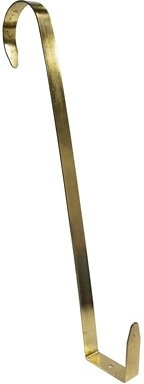 Brass Door Wreath Hanger For 12-13 Inch Wreaths - 13.75 Inch Gold Tone