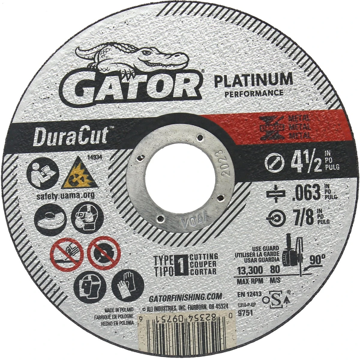 4.5 Inch Duracut Type 1 Metal Cut-off Wheel For Stainless Steel
