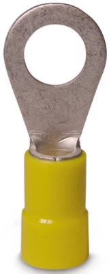 Ring Terminals, Insulated, Solderless, 7/16-1/2 Stud, 7-Pk.