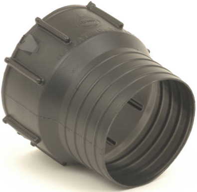 4-inch Poly Snap Drain Tube Adapter For Corrugated Pipes
