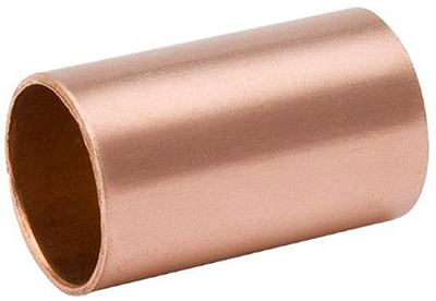 1/4 Inch Copper Pipe Coupling With Stop, Cxc Wrot Style