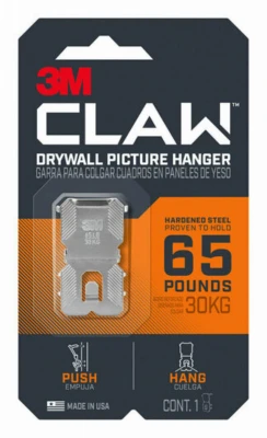 Claw Drywall Picture Hanger, Holds Up To 65 Pounds, No Tools Required