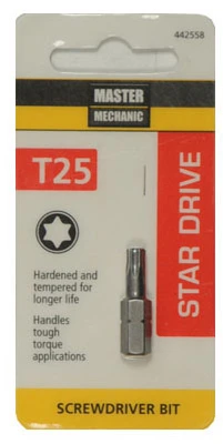 Torx 25 Insert Bit Tip, 1-inch, Shock Resistant Tool Steel For Bit Holders