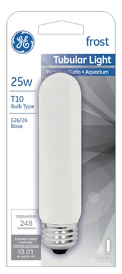 Tubular Light Bulb, 25 Watt, 5-5/8 In. Length, 2700k
