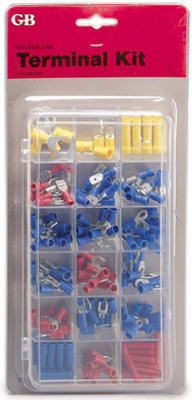175 Piece Assorted Terminal And Connector Kit With Insulated Connectors In Resealable Box
