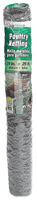 24 In. X 25 Ft. Galvanized Steel Poultry Netting With 1 In. Mesh