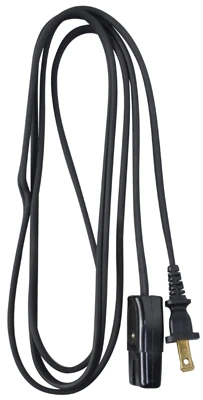 6' 18/2 Miniature Plug Appliance Cord, 10a, 125v, Ul/csa Listed