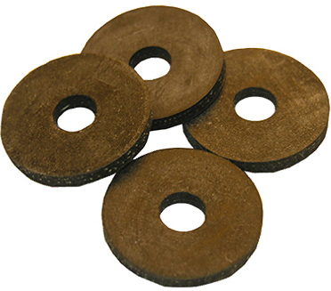 Tank Bolt Washers, Black, Rubber, 4-Pk.