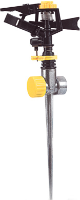 86' Impulse Sprinkler With Poly Head And Zinc Spike For Durable Water Coverage