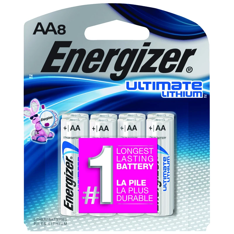Ultimate Lithium AA Batteries, Double A Batteries, 8-Pack