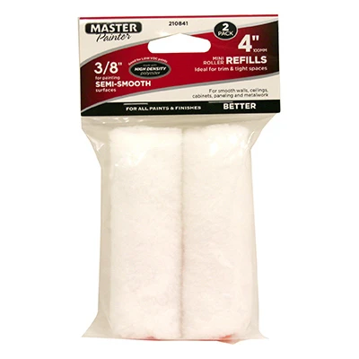 Mini Paint Roller Covers, White Knit, 4 x 3/8 In. Nap, 4 In., 2-Pk.