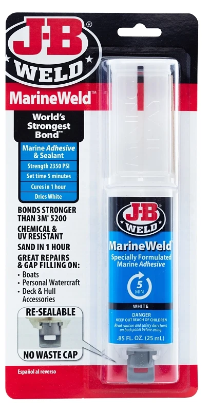 Marineweld 25 Ml Syringe Two-part Epoxy Adhesive For Strong Repairs