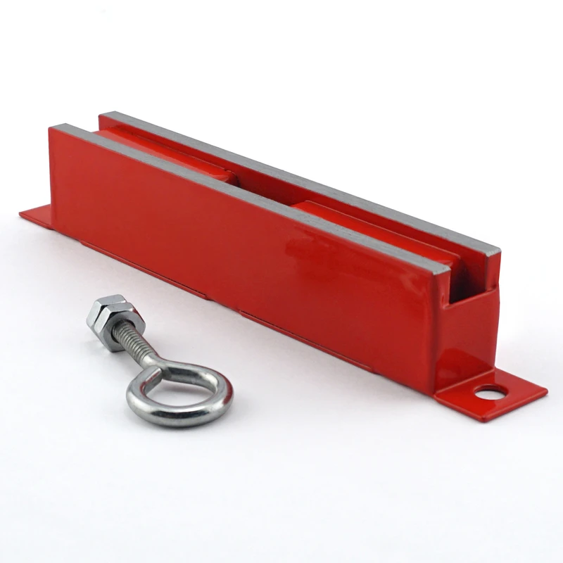 5 In. Ceramic Latch Magnet 100 Lb. Pull Red 1 Piece