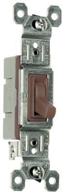 15 Amp 120 Volt Brown Single Pole Toggle Switch With Grounding