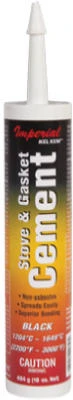 10.3 Oz. Black Cement And Mortar Cartridge For Wood Heating And Fireplace Equipment