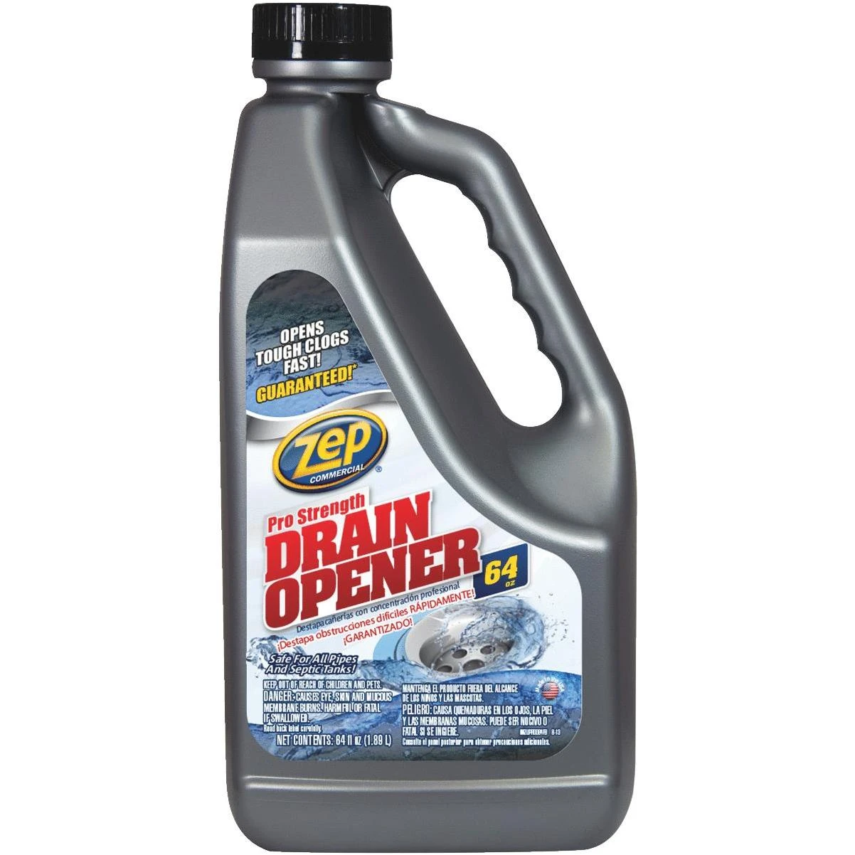 64 Ounce Professional Strength Drain Opener For Clogs And Septic Systems