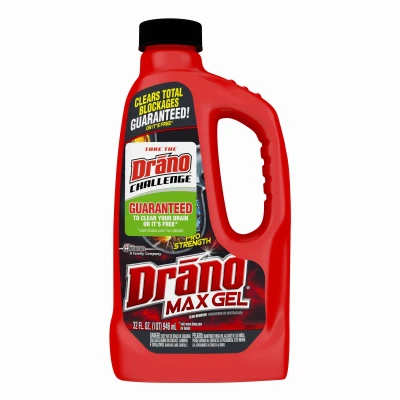 Max Gel Clog Remover, 32 Oz. - Powerful Drain Cleaner For Hair And Clogs