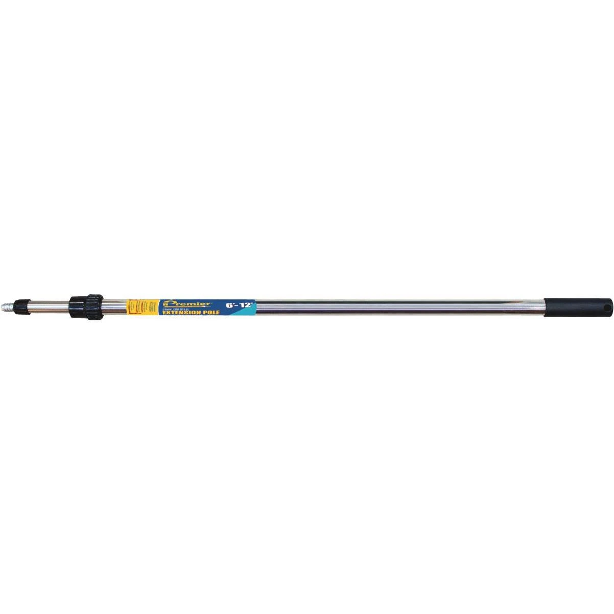 12 Foot Heavy-duty Telescoping Stainless Steel Extension Pole With Threaded Tip