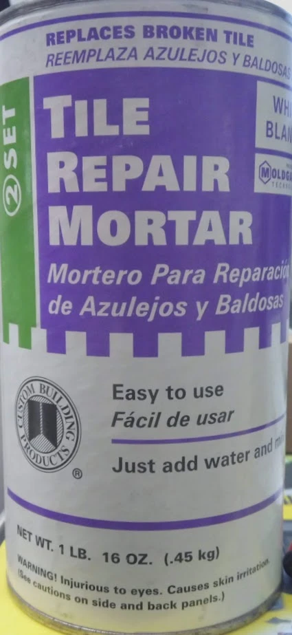 Pre-mixed Tile Repair Mortar - 1 Lb For Small Jobs