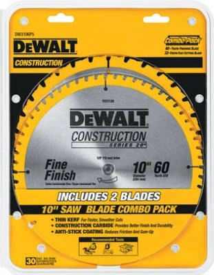 Construction Circular Saw Blade Combo Pack - Model Dw3103 & Dw3106