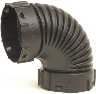 4-inch 90 Degree Poly Drain Tube Elbow For Bath & Shower Drains