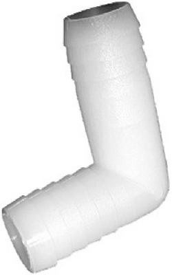 1/4 Inch Nylon Hose Barb Elbow Fitting, 90 Degree, Durable Plastic Pipe Connector