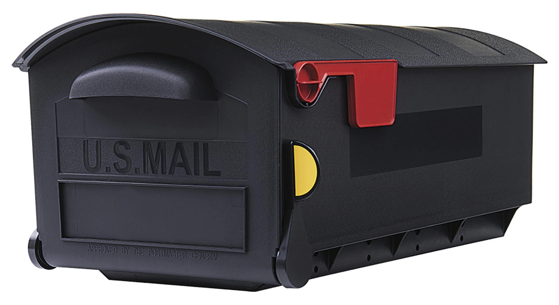 Patriot Large Post-mount Mailbox, Black Plastic, 1200 Cu-in Capacity, 12.4 In W, 21.3 In D, 9-1/2 In H